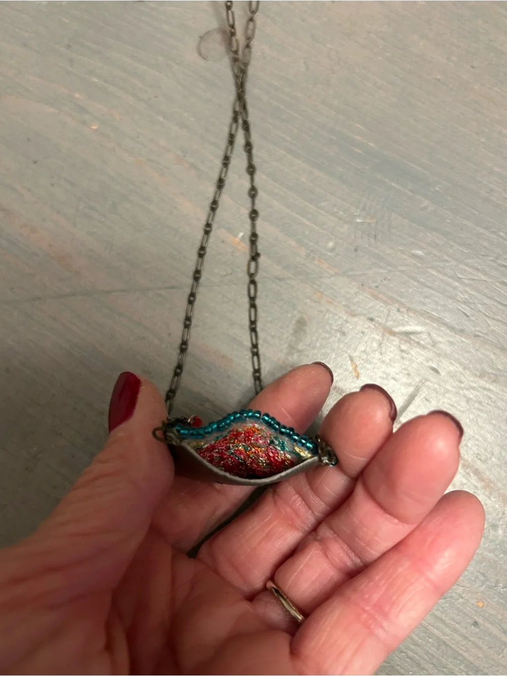 Cute Bohemian accent necklace- Johnny Was vibes
